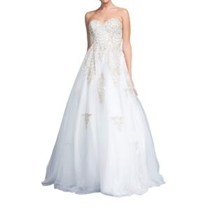 NWT Aspeed White Strapless A-Line Wedding Dress
